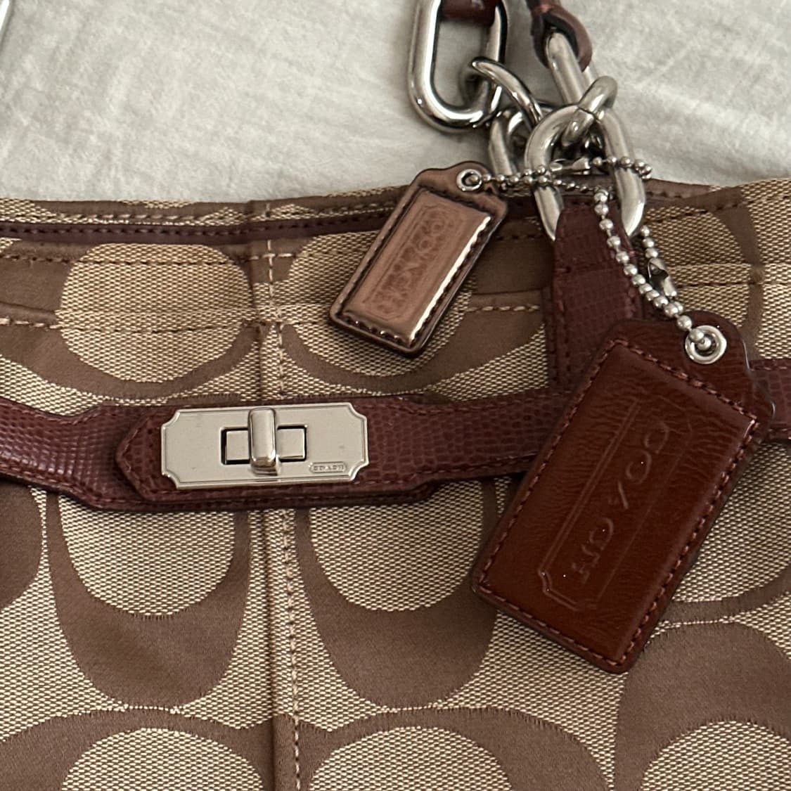 Coach 코치 시그니처 브라운 버킨 숄더백 빈티지 y2k 상품이미지5