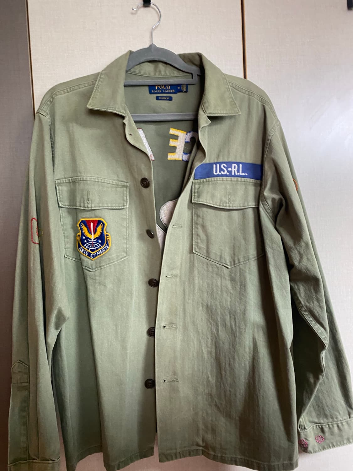 폴로 랄프로렌 피스러브 밀리터리 셔츠 자켓 M사이즈 상품이미지1