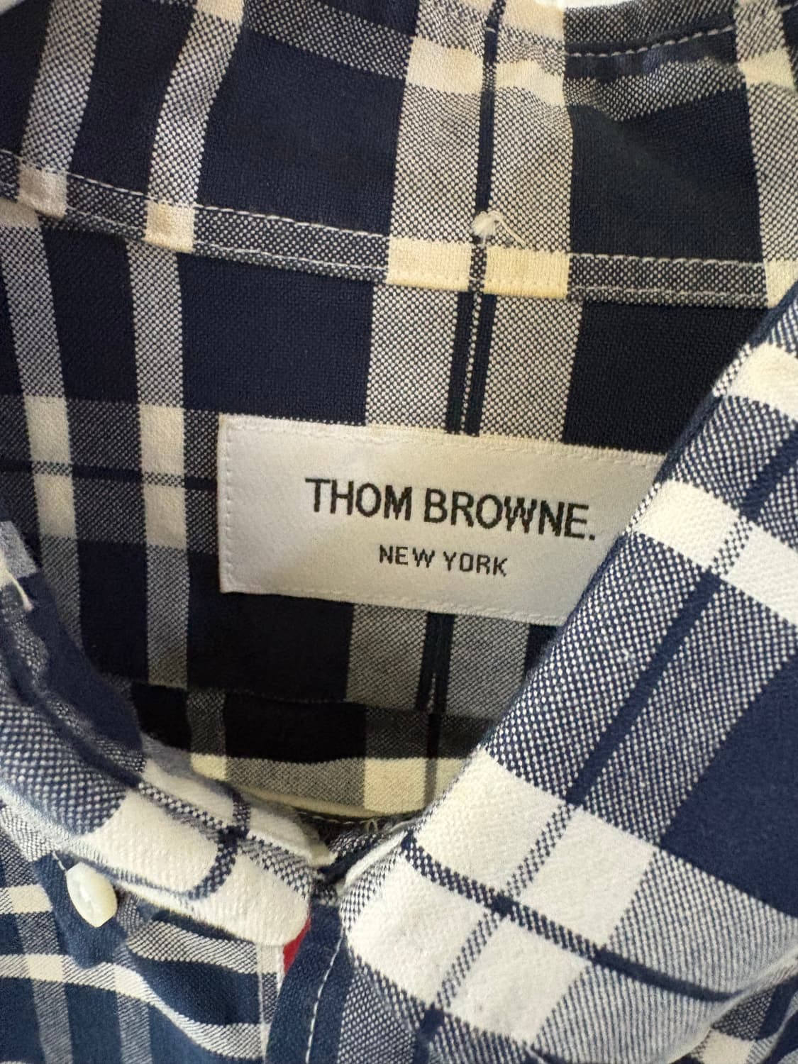 톰브라운 네이비 체크 셔츠 상품이미지2