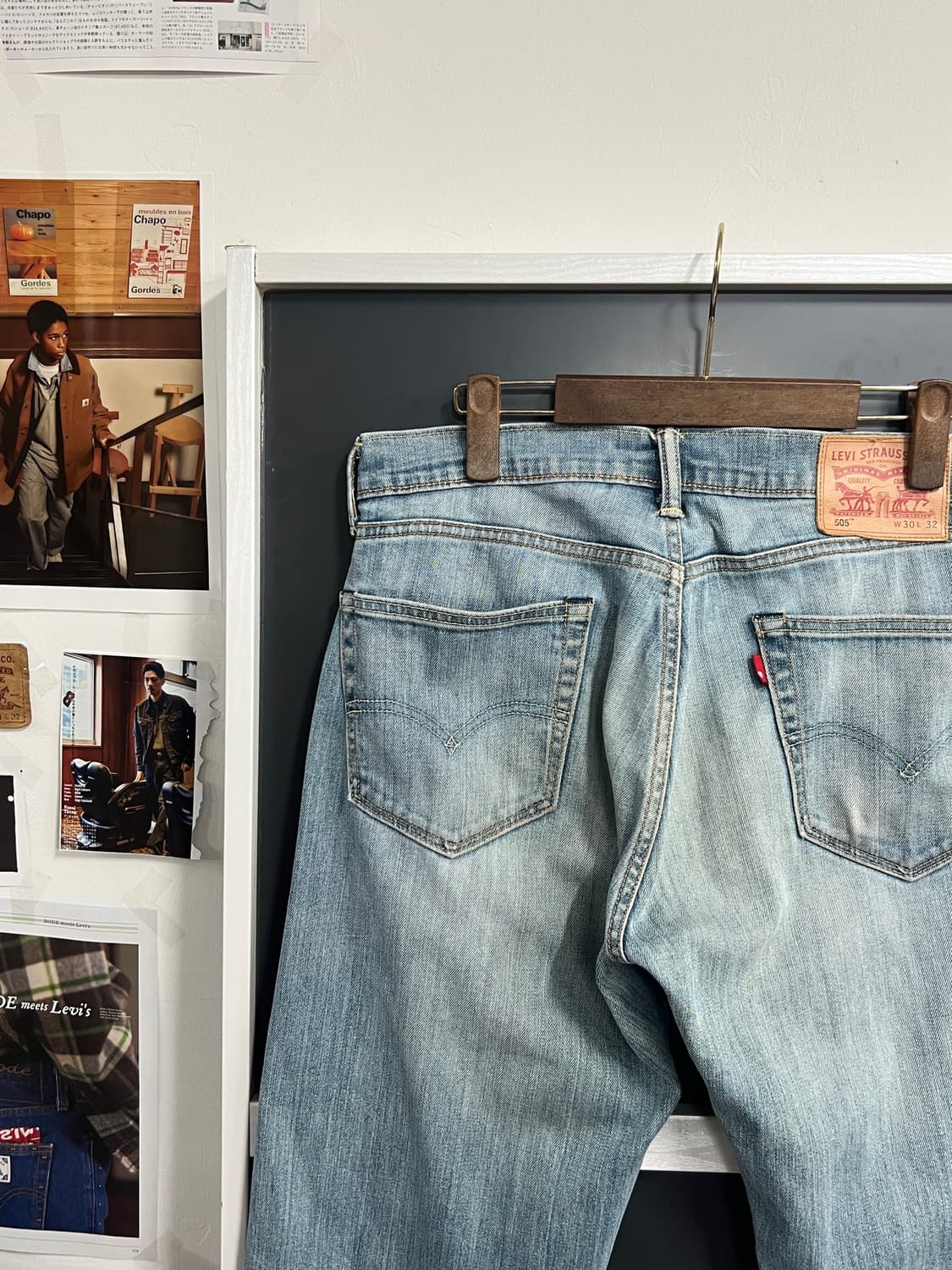 Levis 리바이스 505 스트레이트핏 연청 데님 팬츠 상품이미지2