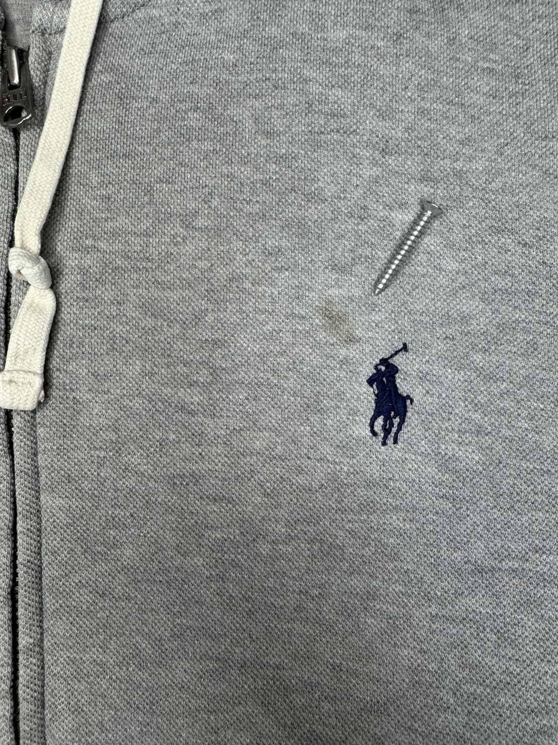 빈티지 폴로 랄프로렌 그레이 후드 집업 L 상품이미지3
