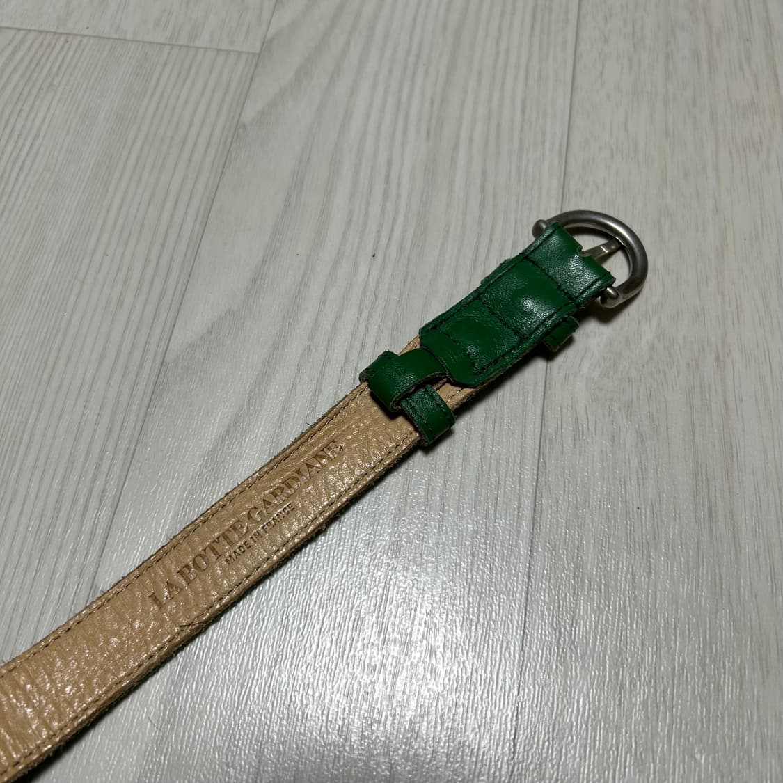 [95] 라보트가르디안 25mm 그린 레더벨트 상품이미지4