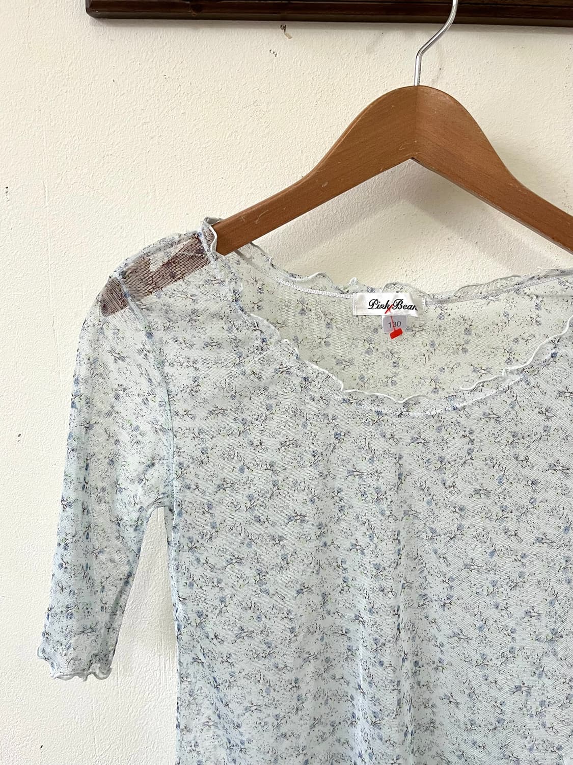 Link Beans 시스루 플라워 탑 상품이미지2