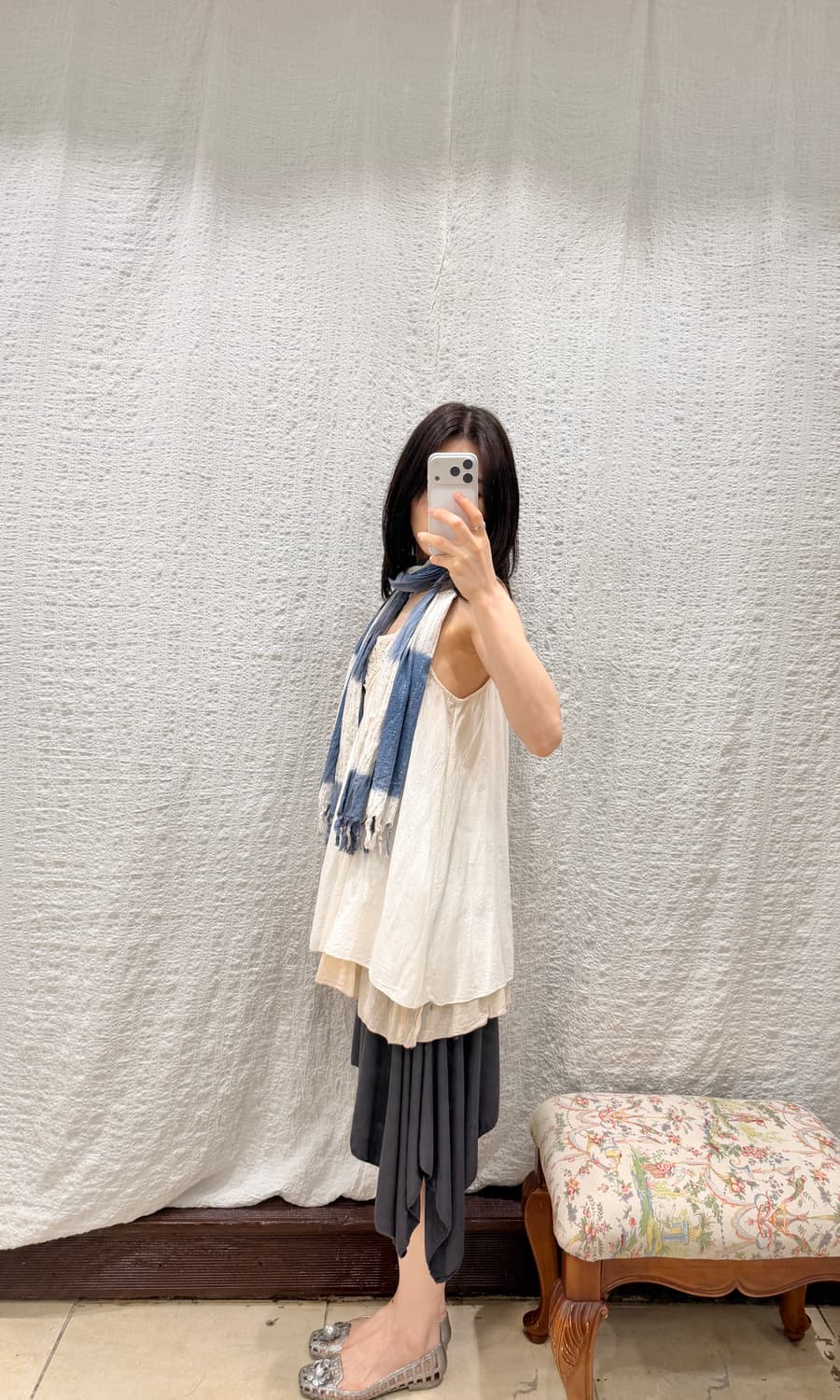 Boho flowy midi skirt 상품이미지5