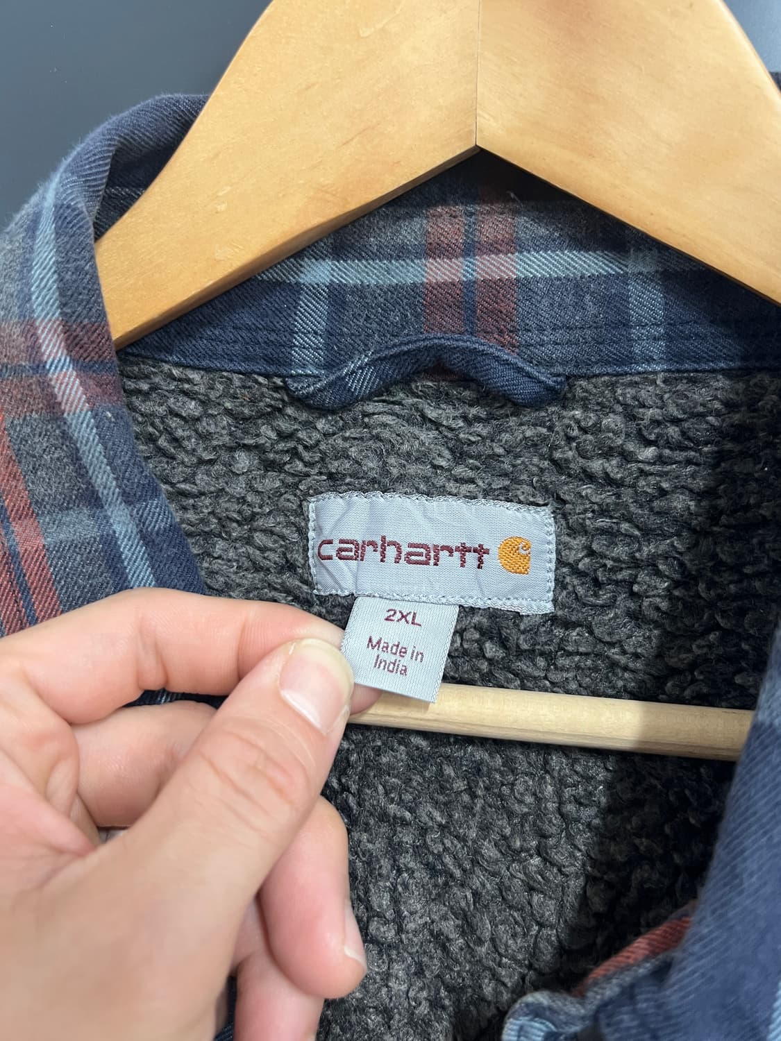 Carhartt 칼하트 허바드 셰르파 플란넬 셔츠 자켓 상품이미지7