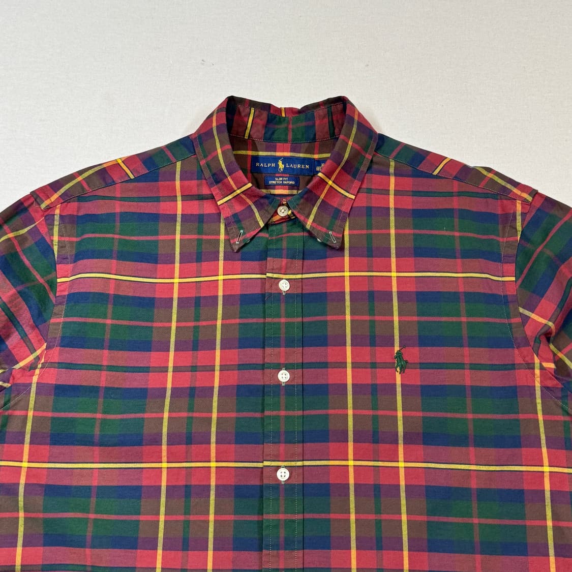 XL) 폴로 랄프로렌 클래식 체크 옥스포드 셔츠 슬림핏 상품이미지3