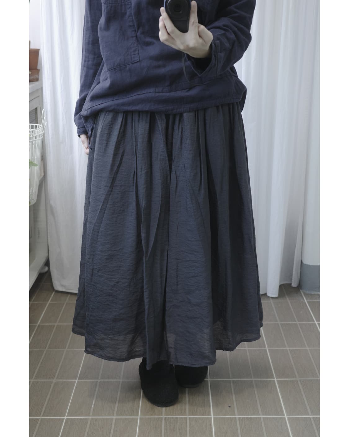 Navy hoodie blouse  상품이미지4