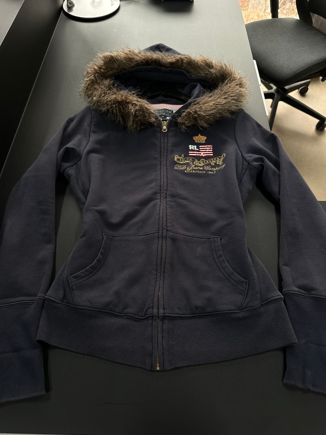 폴로 진스 성조기 크라운 퍼후드울프죠 후드집업 상품이미지6