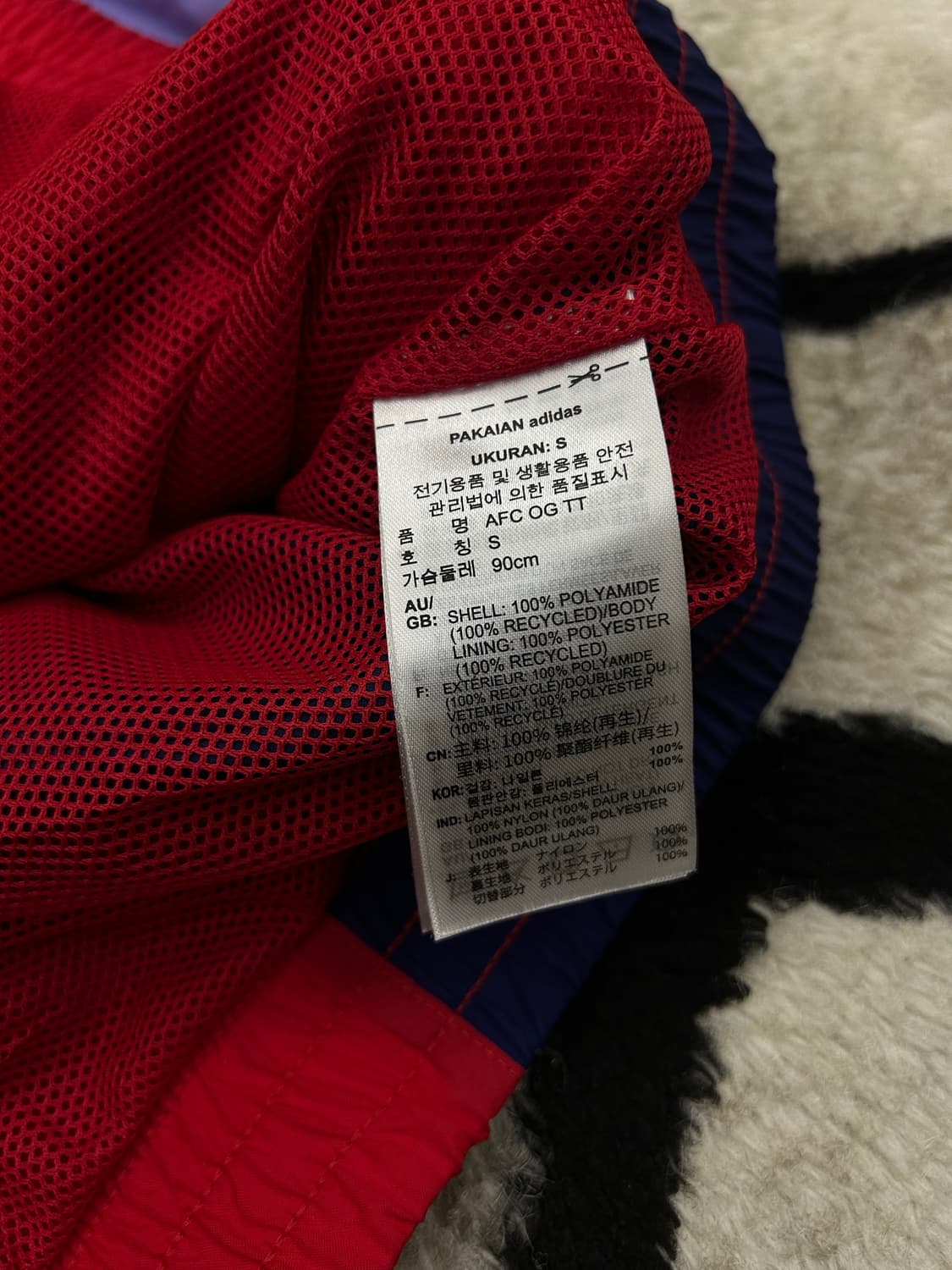 [실측M]아디다스 아스날 OG 오버핏 바람막이 상품이미지6