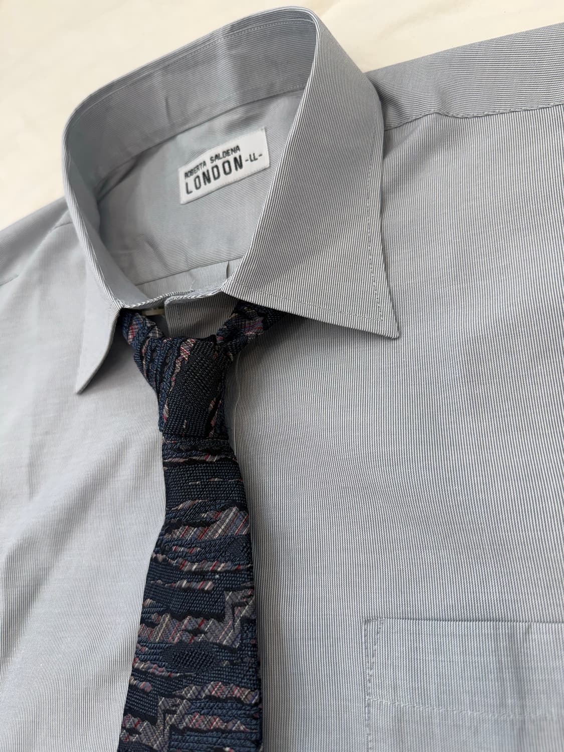 빈티지 스트라이프 드레스 셔츠 & 페이즐리 넥타이 세트 상품이미지6