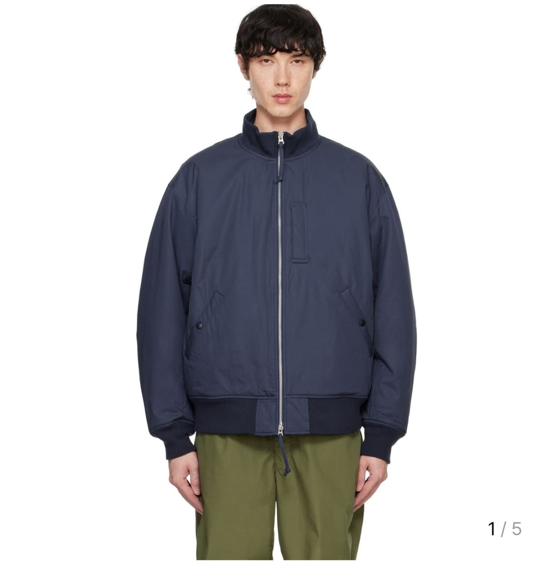 [L] 나나미카 / 인슐레이션 바시티 자켓 네이비 상품이미지1