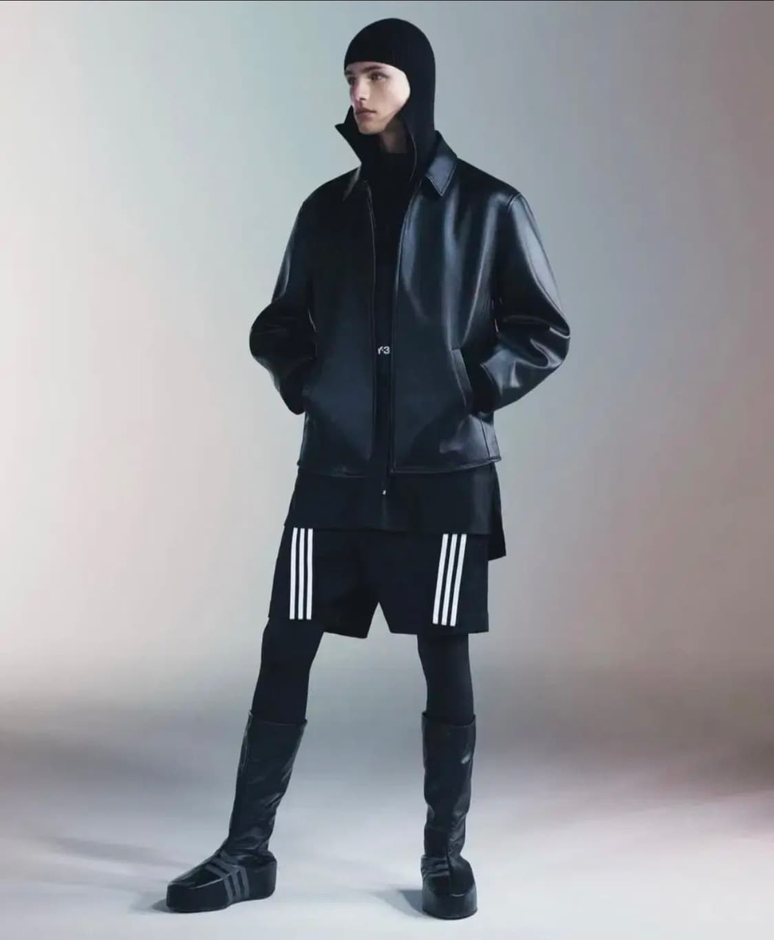 [M]Y-3 싱글 레더자켓 블랙 상품이미지4