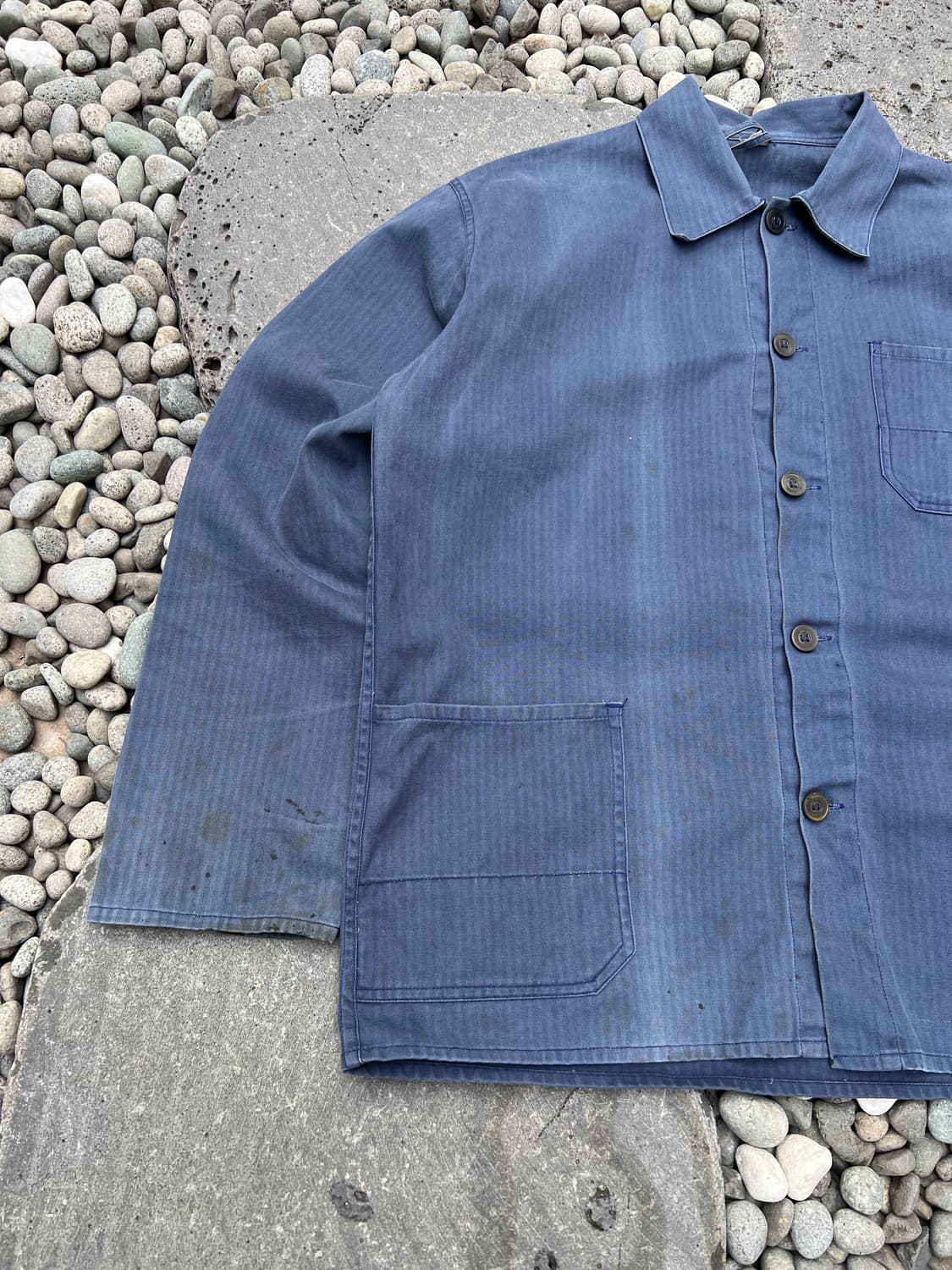 HARD FADED NAVY HBT 헤링본트윌코튼 프렌치워크자켓 상품이미지9