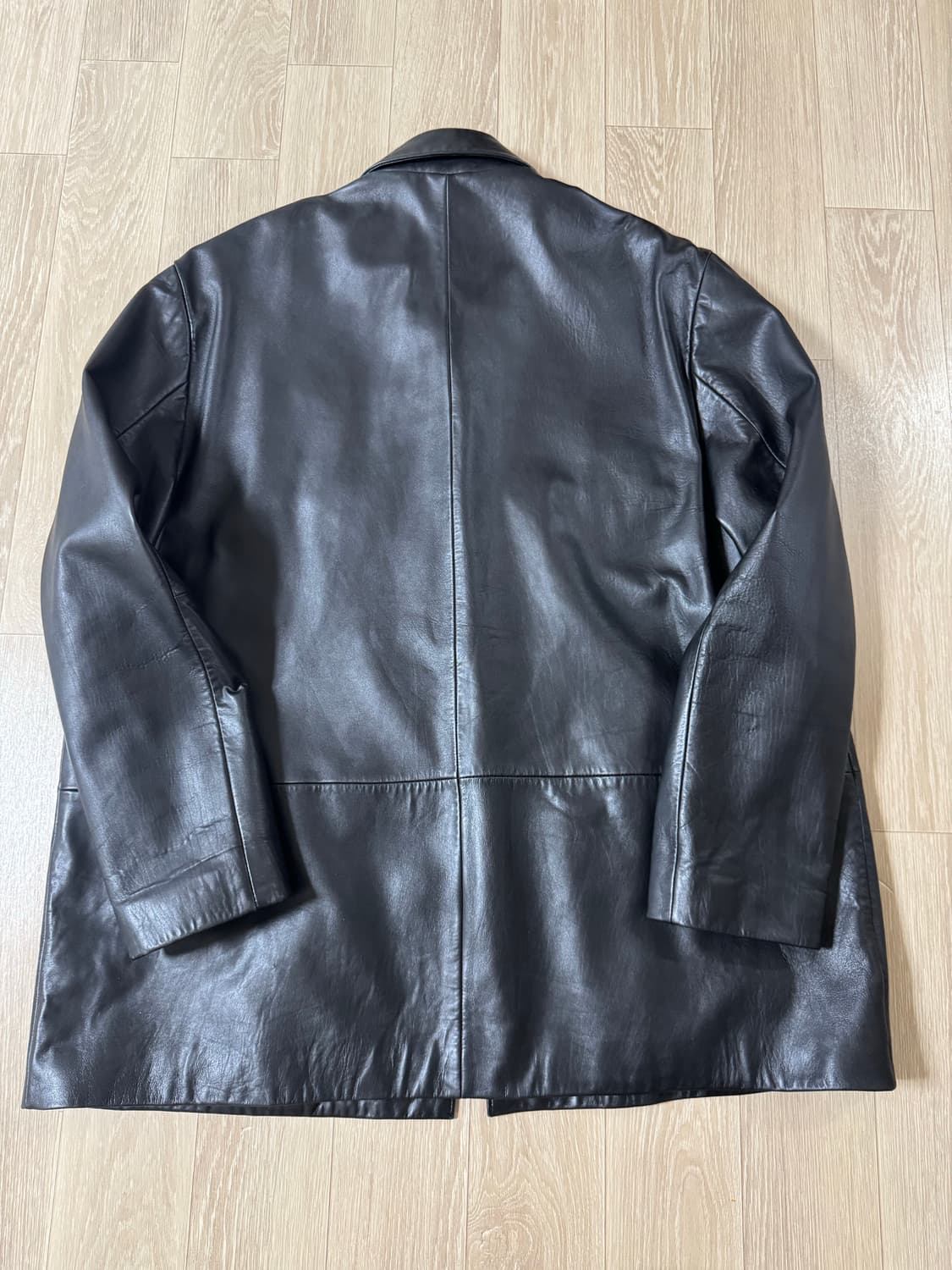 XL 브룩스브라더스 레더 카코트 블랙 가죽 자켓 상품이미지7