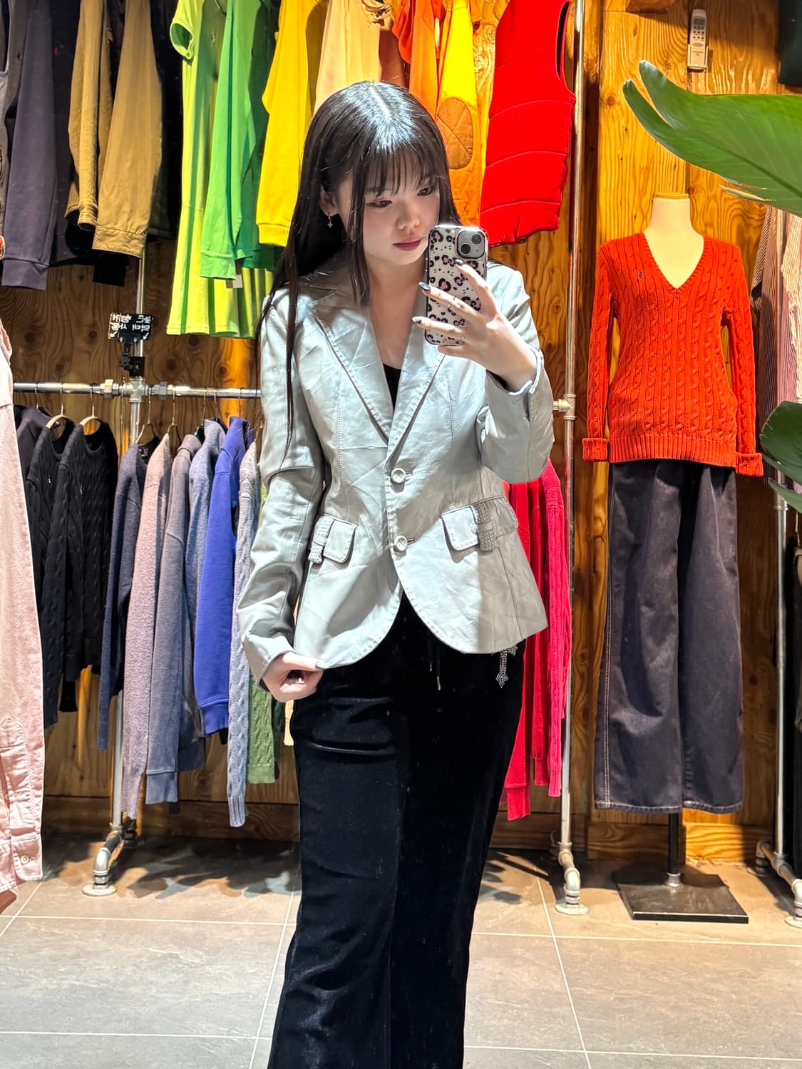 S BALMAIN 발망 글로시 레더 블레이저 상품이미지1