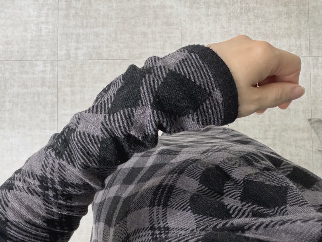 check pattern wrap dress 상품이미지6