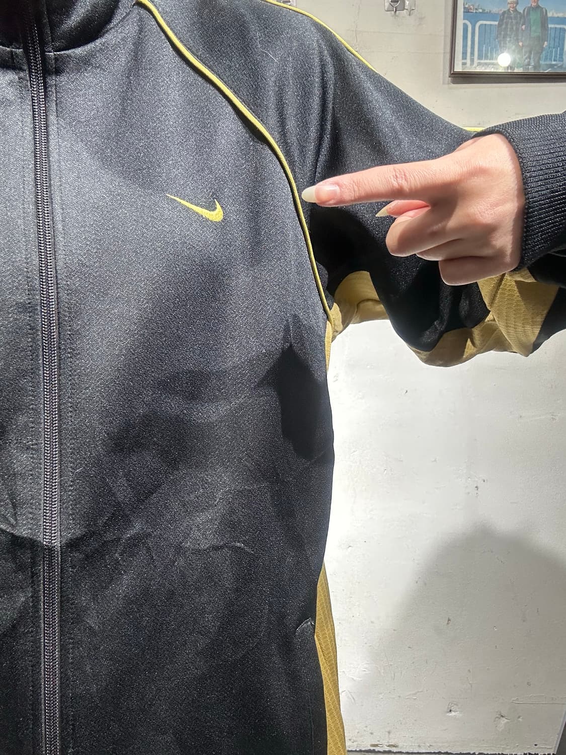 나이키 블랙 골드 사이드 라인 트랙탑 져지 L 상품이미지4