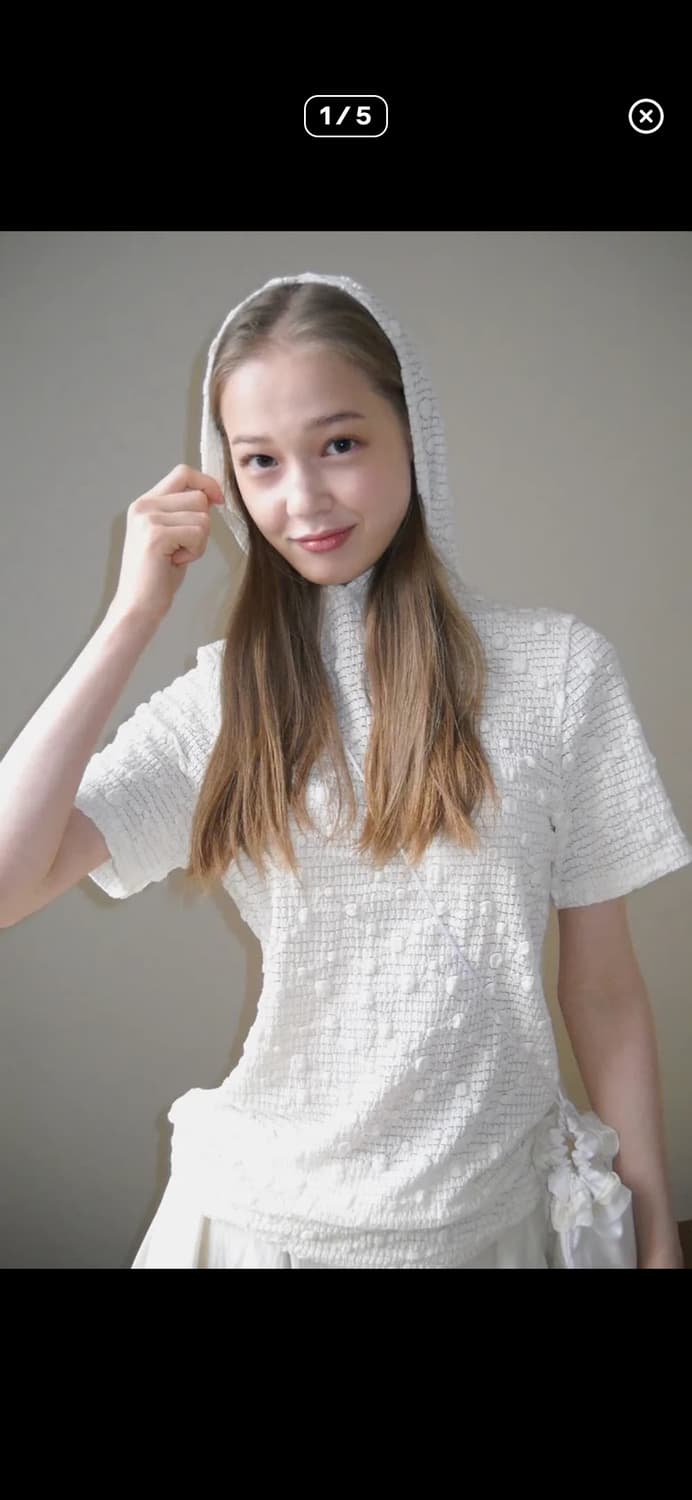 PESTO DOT HOODIE DOVE 상품이미지2