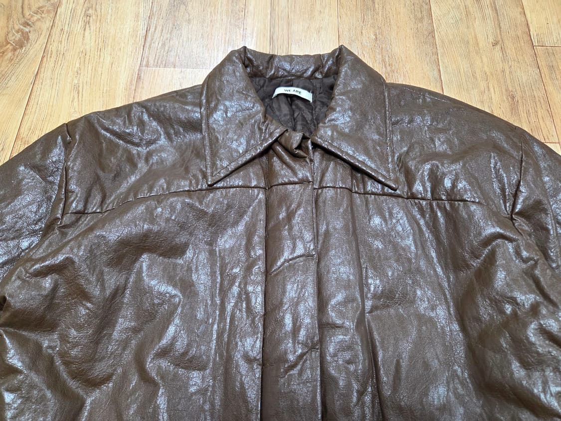 위아(WE ARE) 누빔안감 레더 블루종자켓 프리사이즈 상품이미지2