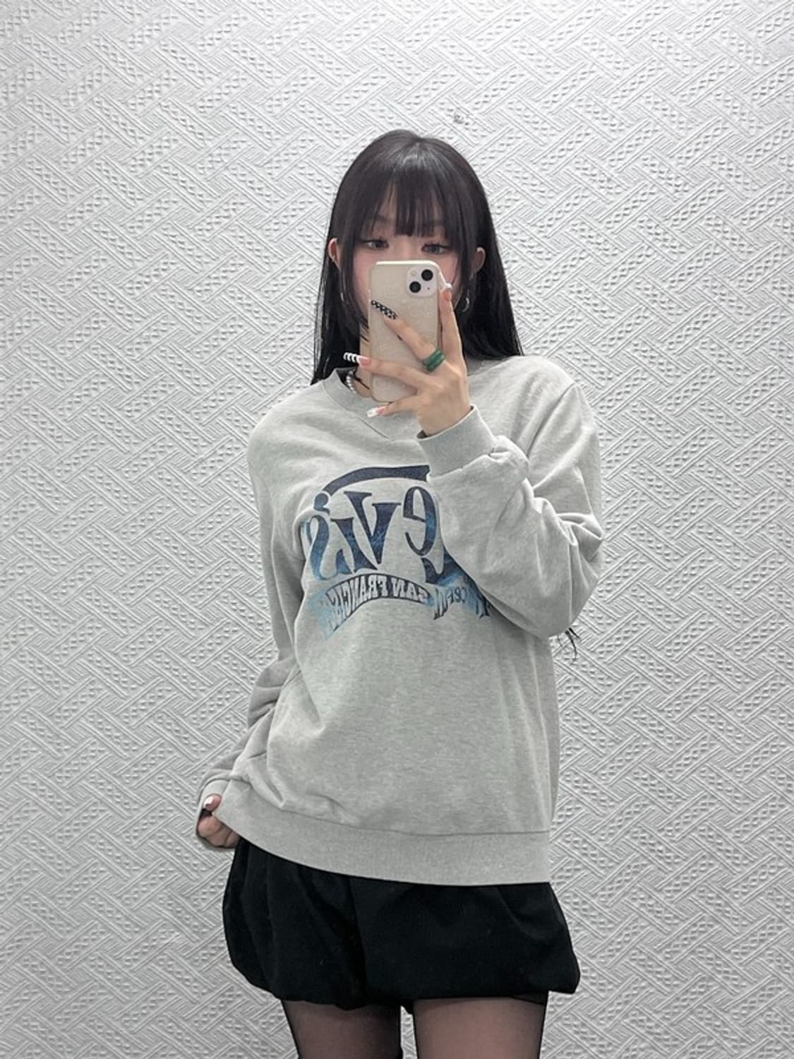 리바이스 올드스쿨 레트로 스트릿 키치로고 맨투맨 160 C10700 상품이미지2