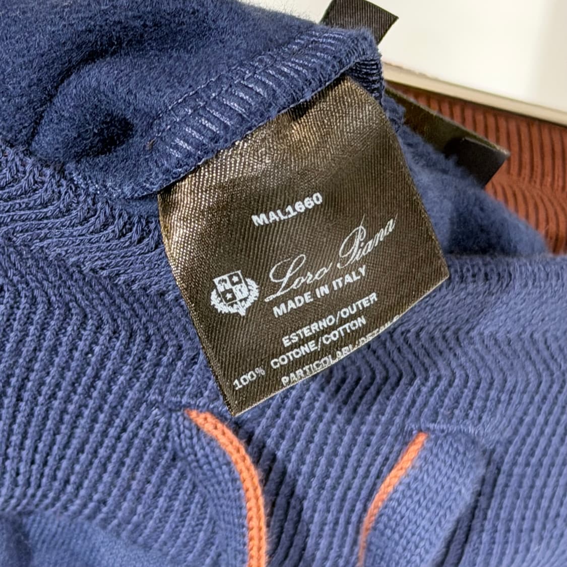 (A+/XS) / 로로피아나 네이비 코튼 셋업 상품이미지8