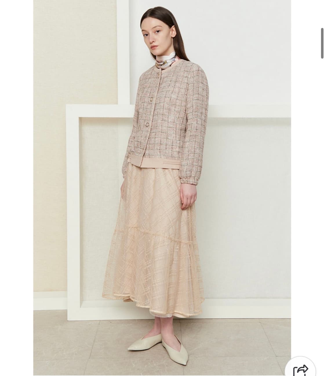 아이잗바바 i the label 린넨 양가죽 트위드 자켓 상품이미지1