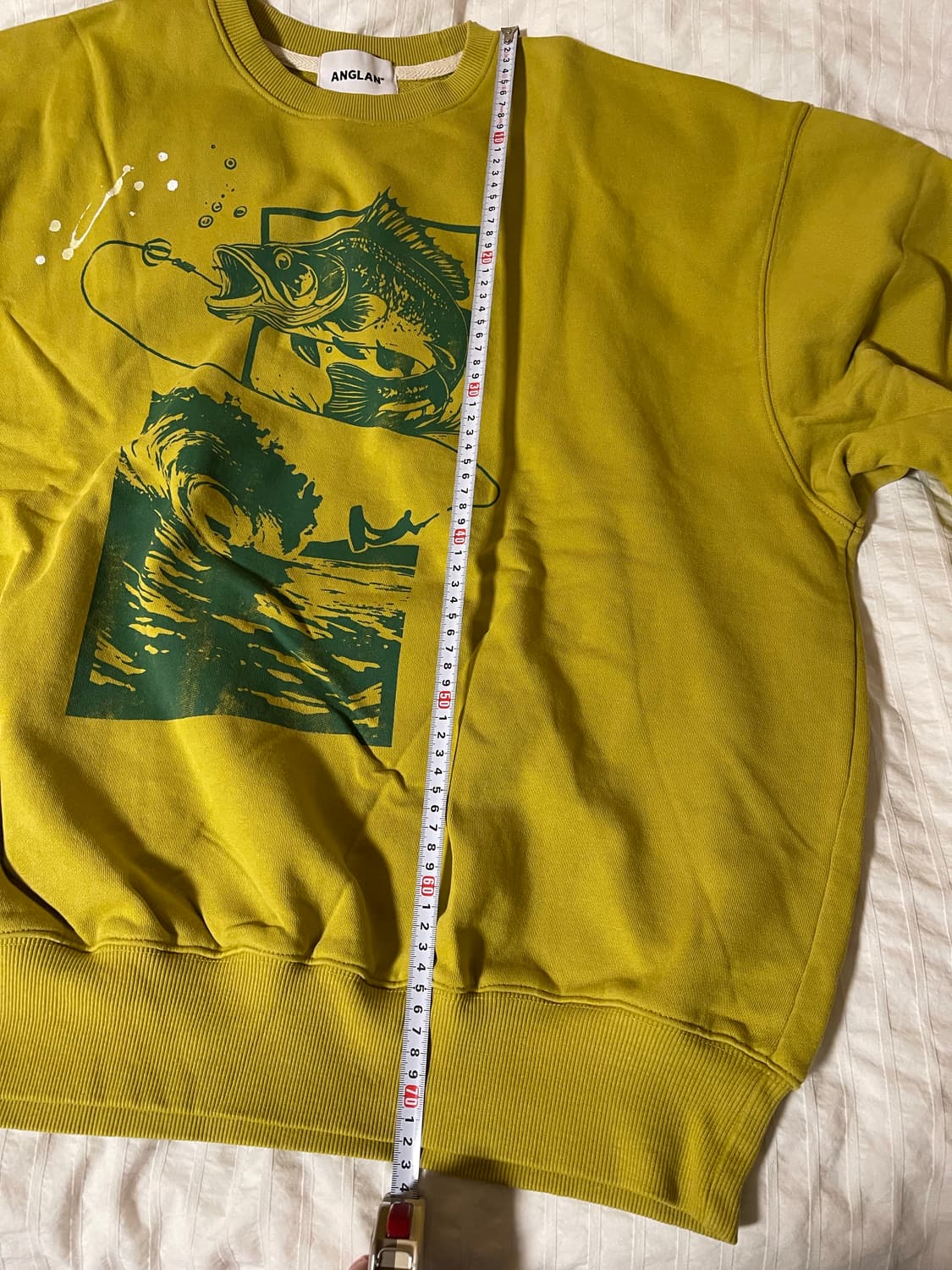 앵글런 Anglan Graphic Sweat Shirt Yellow 상품이미지5