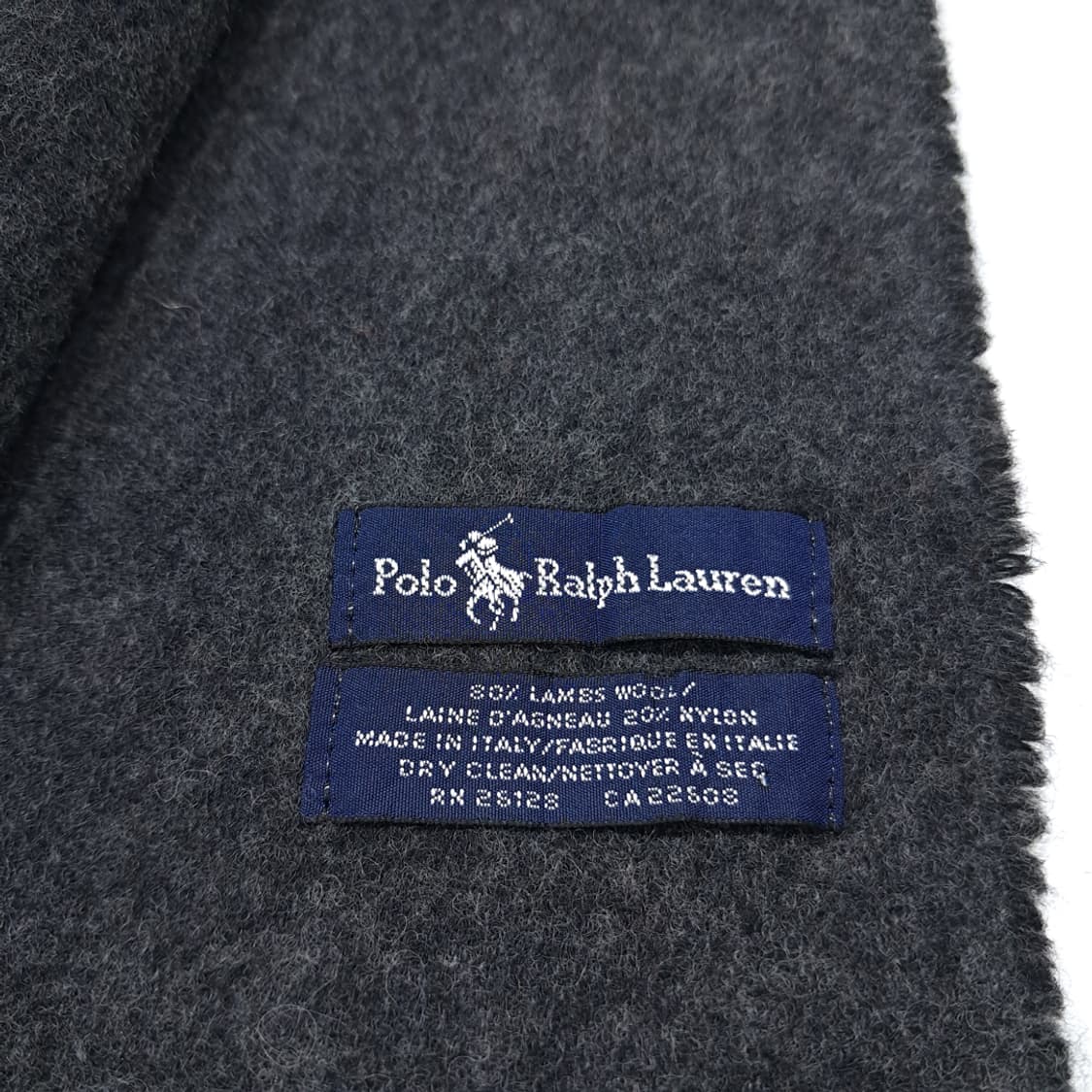 MX436 폴로 이태리판 램스울 양면 블랙 머플러 목도리 상품이미지4