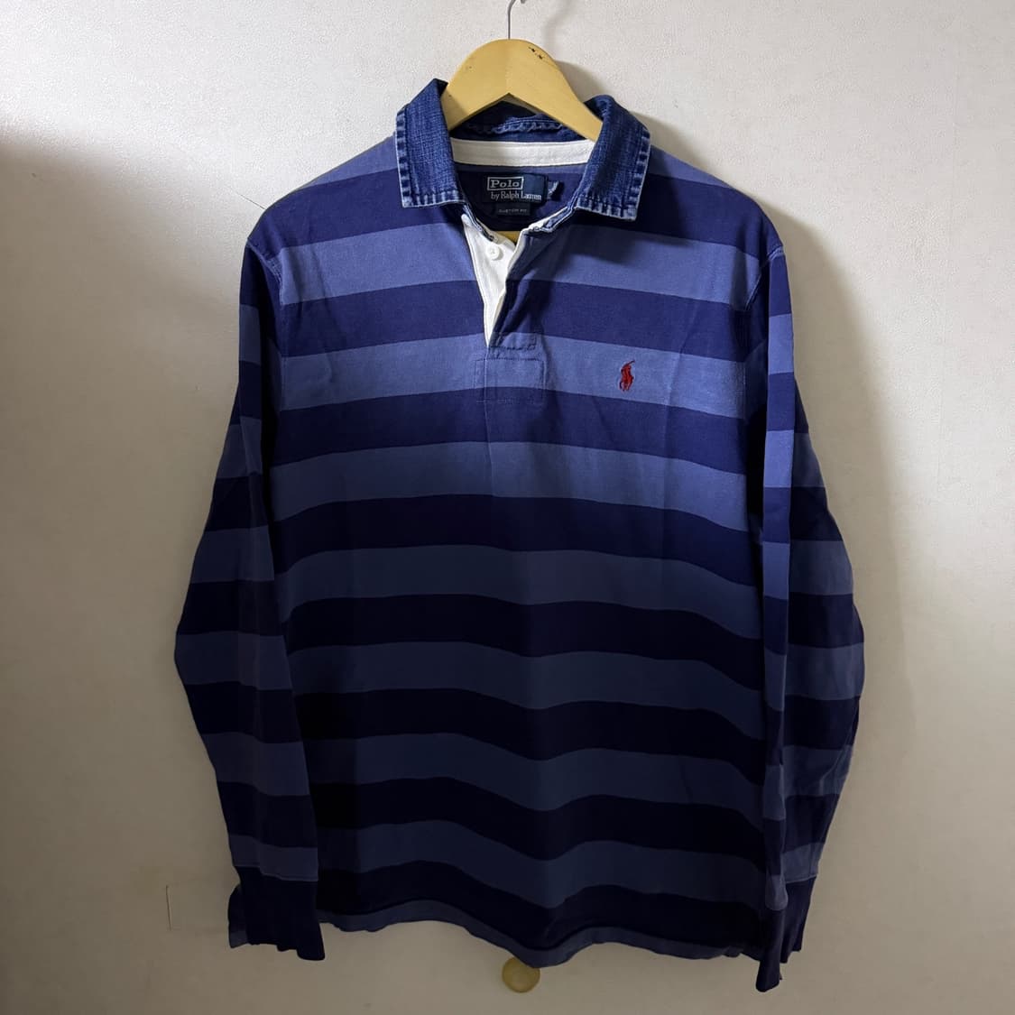 폴로 랄프로렌 데님배색 럭비 긴팔카라 티셔츠 커스텀XL (105) 상품이미지9