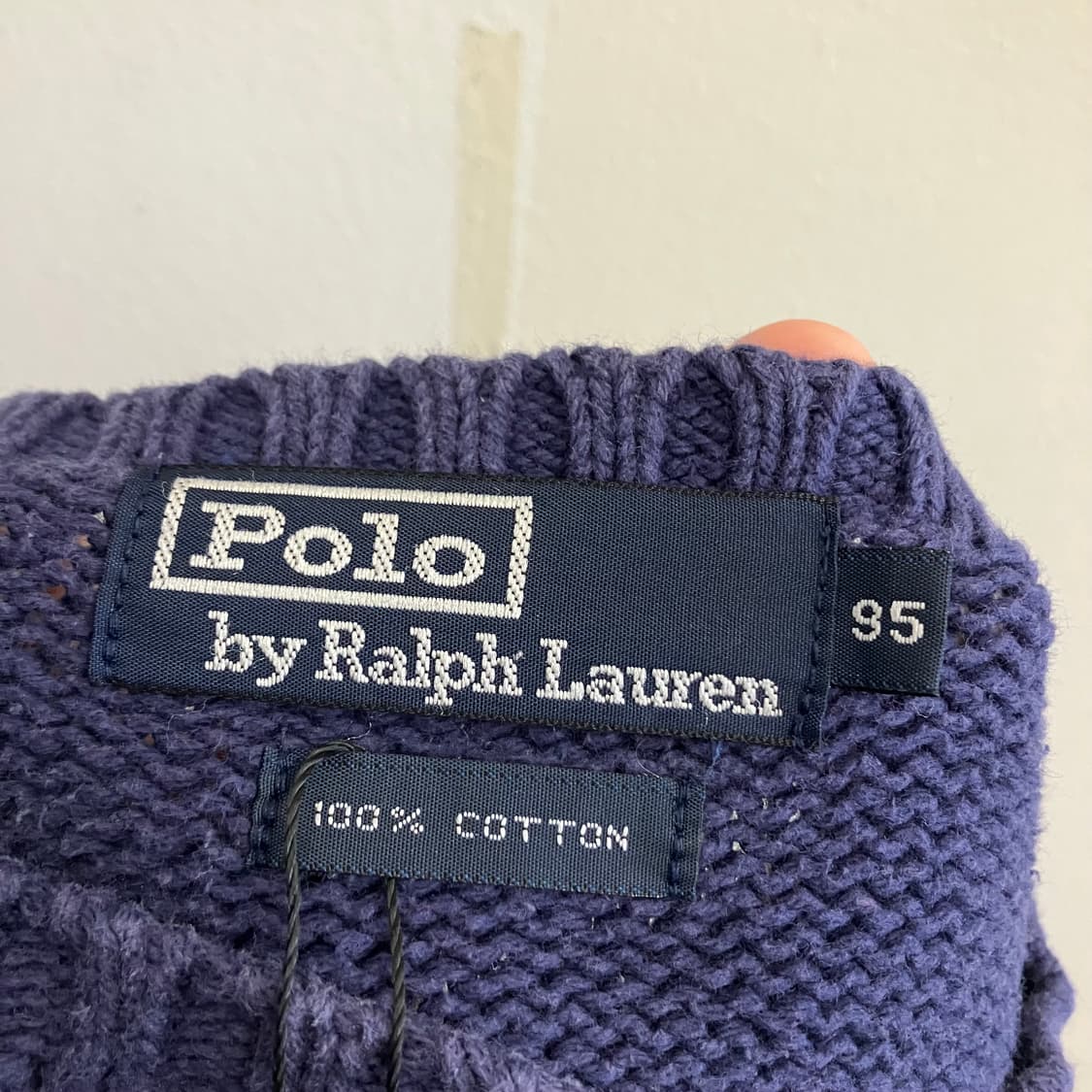 275 폴로 코튼 니트 네이비 상품이미지3