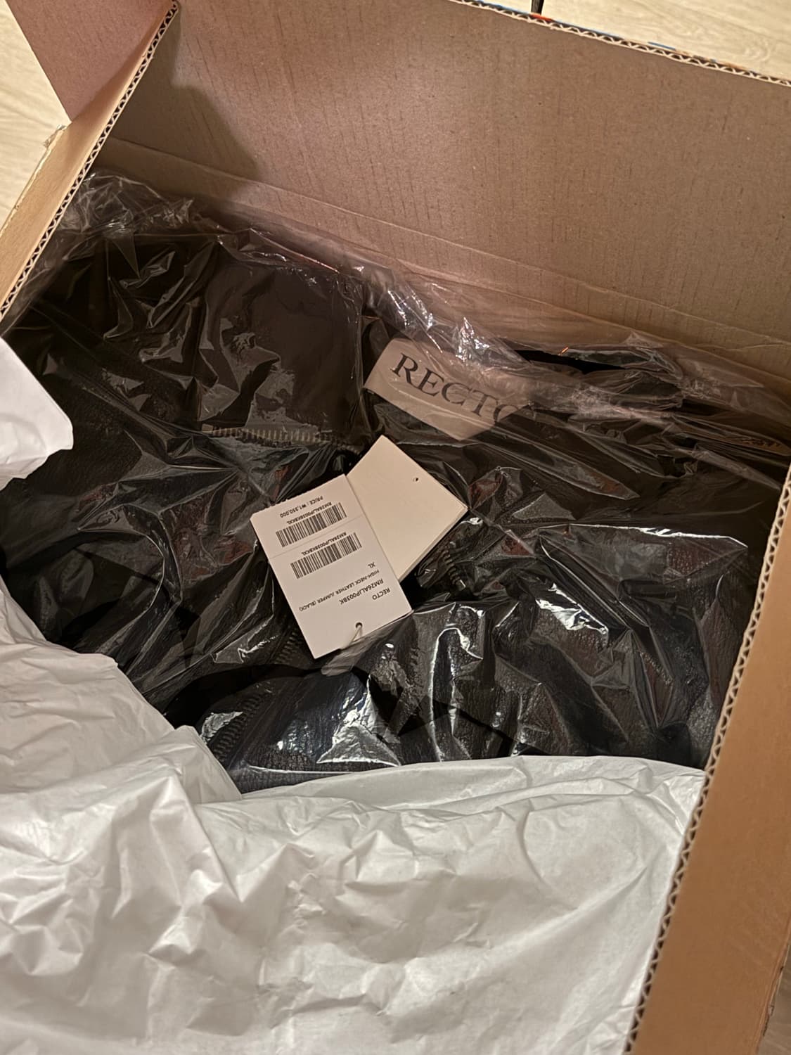 렉토 크링클 하이넥 레더 XL 상품이미지2