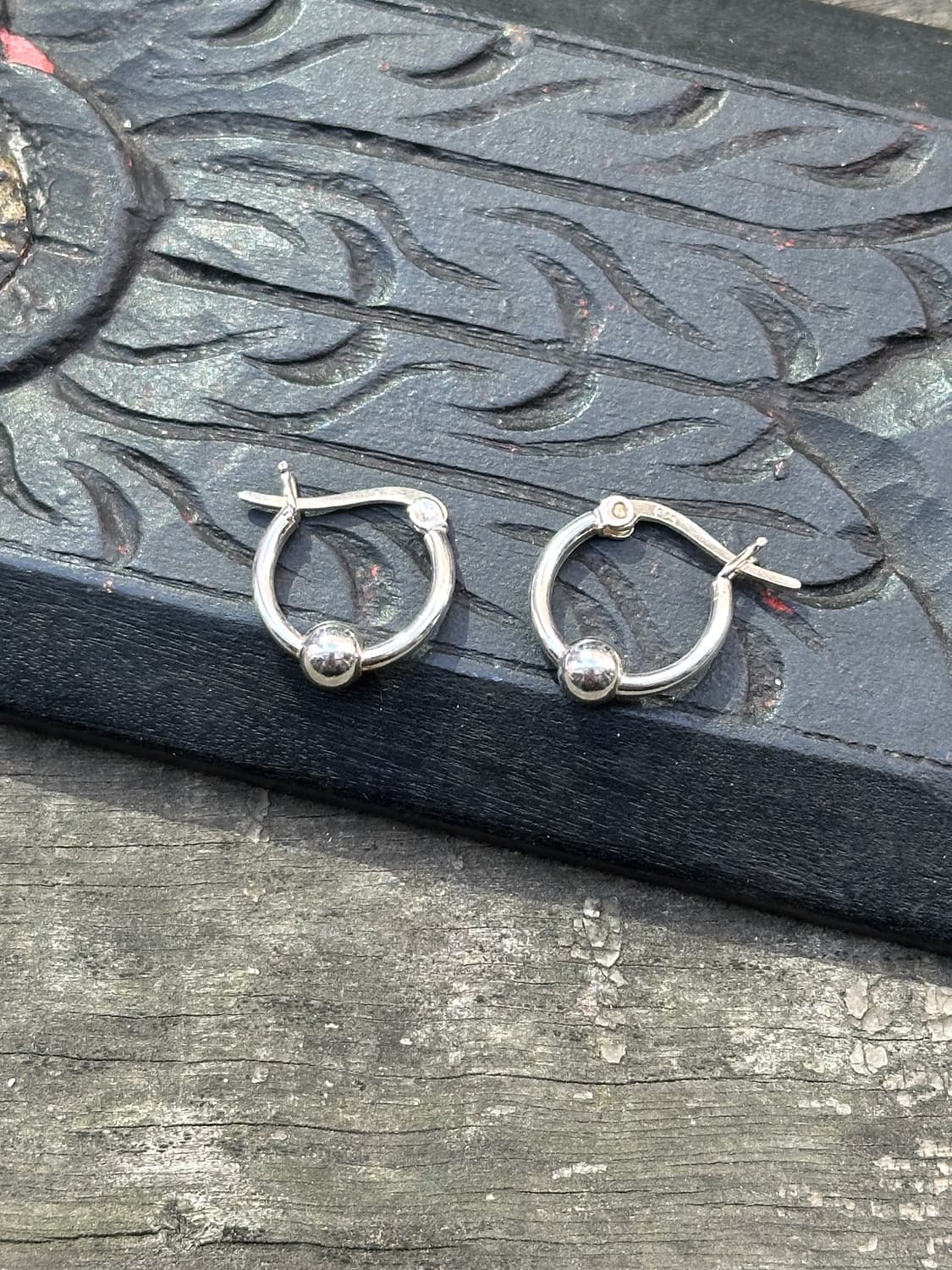 ball hoop 925silver earring  상품이미지1