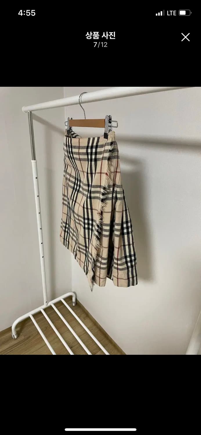 BURBERRY 버버리 정품 체크 플리츠 랩스커트 골프웨어 골프치마 상품이미지5