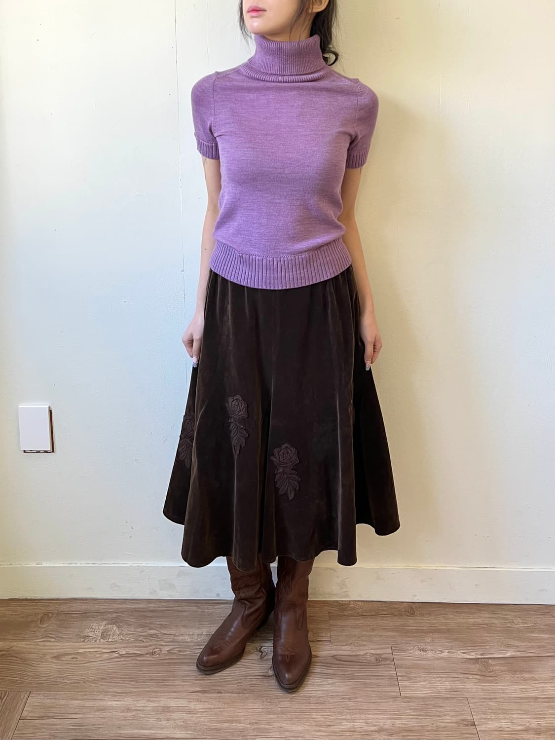 ELLEPLANETE 라벤더 터틀넥 상품이미지5