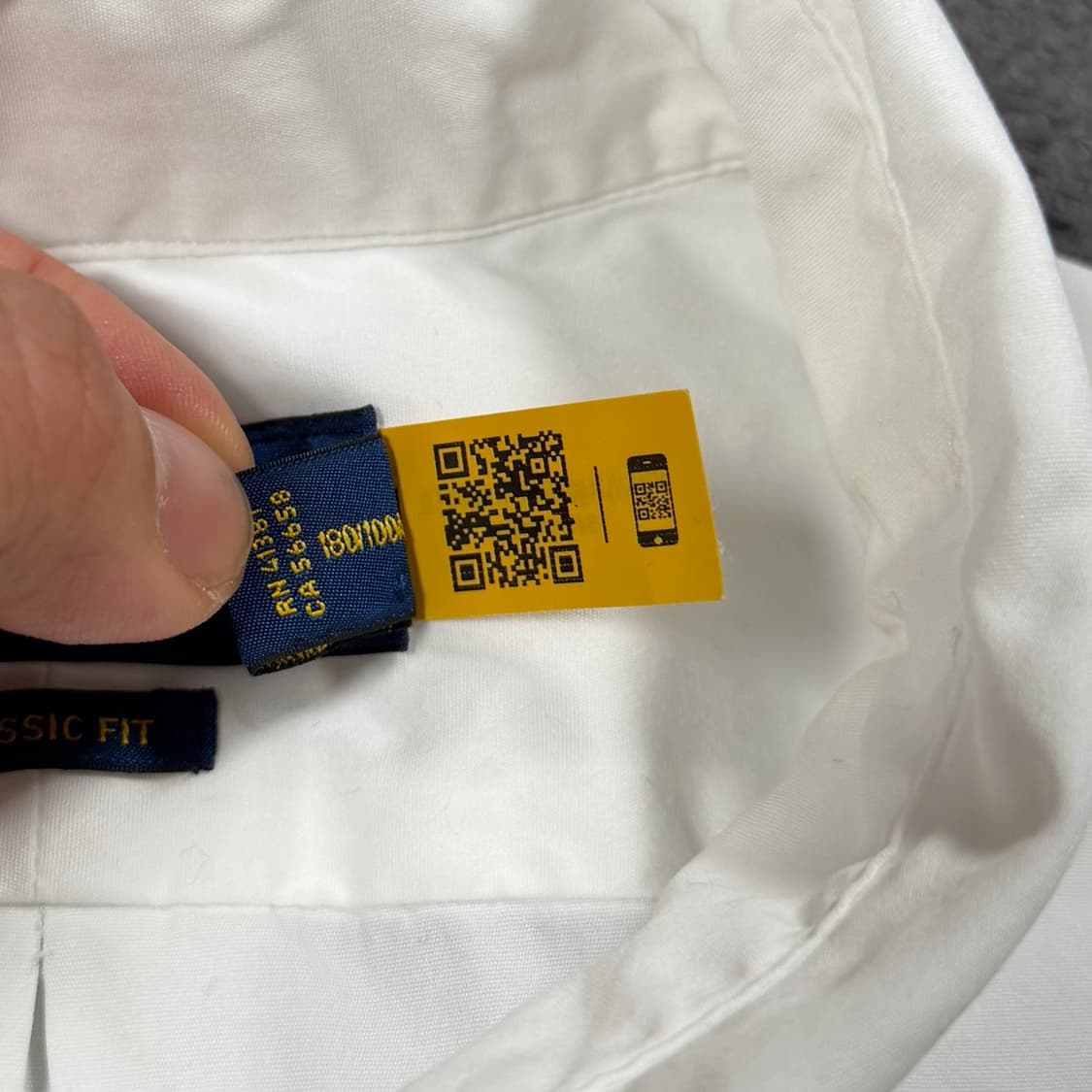 폴로 QR 클래식핏 화이트 포플린 셔츠 상품이미지4