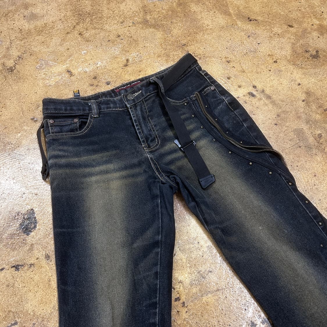 [정품/27] moziow jeans 워싱 데님팬츠 상품이미지1
