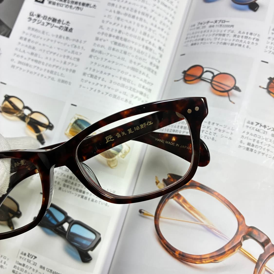 角矢甚治郎作 카도야 진지로 사쿠 일본 장인 셀룰로이드 뿔테 안경 상품이미지2