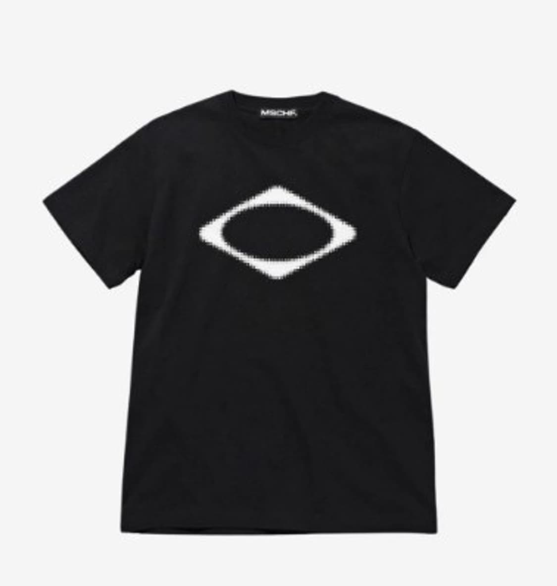 미스치프 롬버스 블러 티셔츠 블랙 상품이미지1