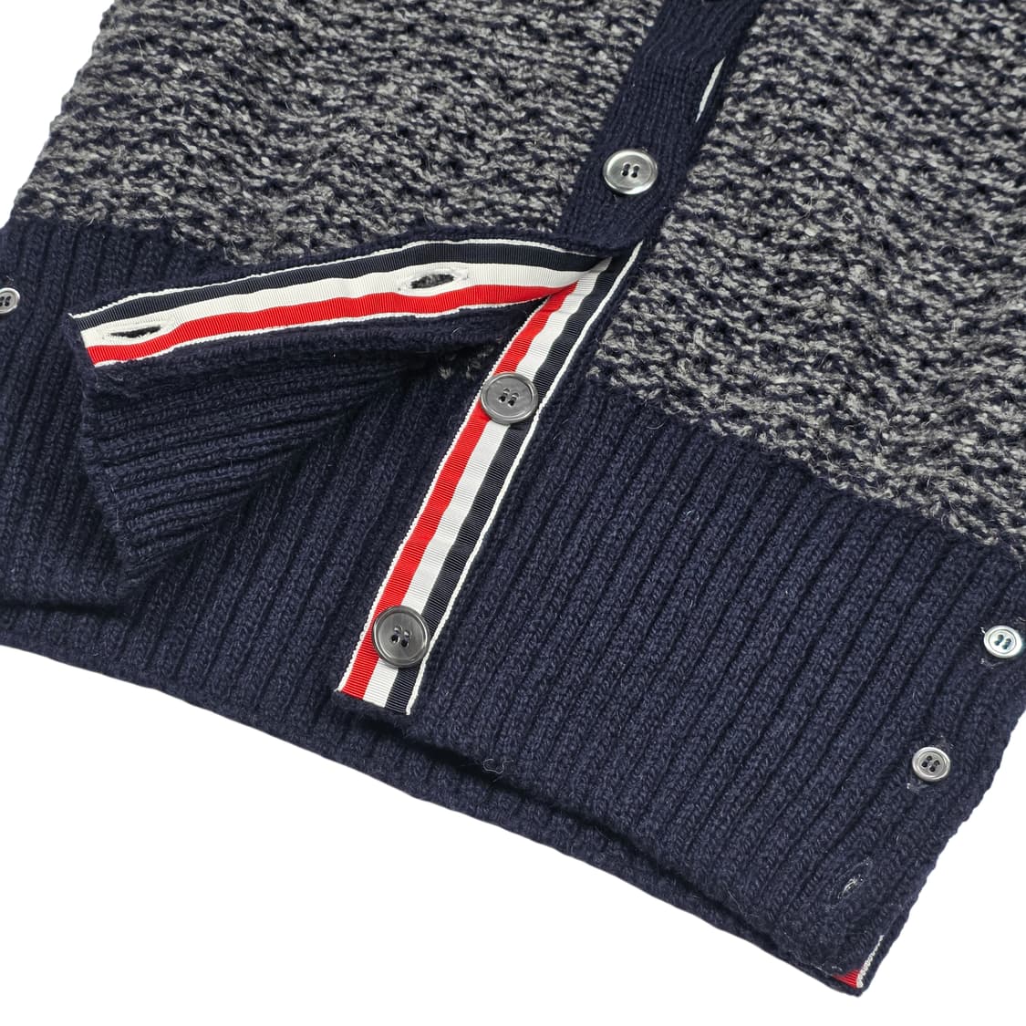 톰브라운 여성 4바 레글런 모헤어 트위드 폴로 가디건 상품이미지5