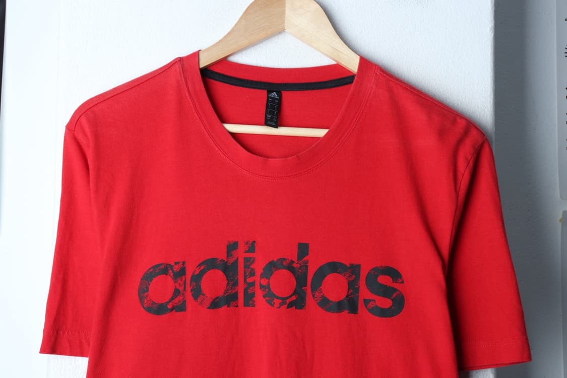 (L-XL) 아디다스 반팔 티셔츠 빅로고 레드 올드스쿨-H30088 상품이미지3