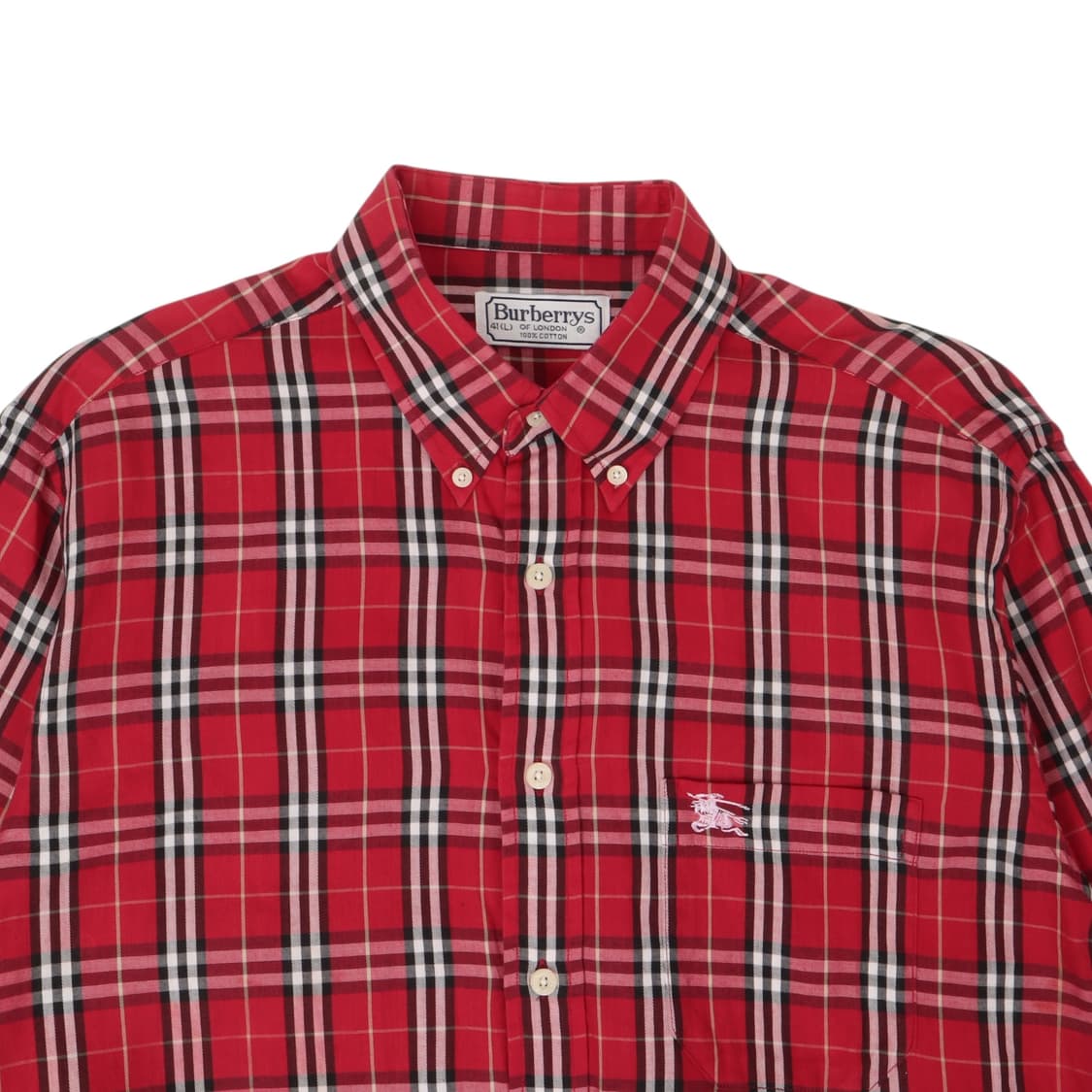 버버리 레드 노바체크 셔츠 상품이미지2