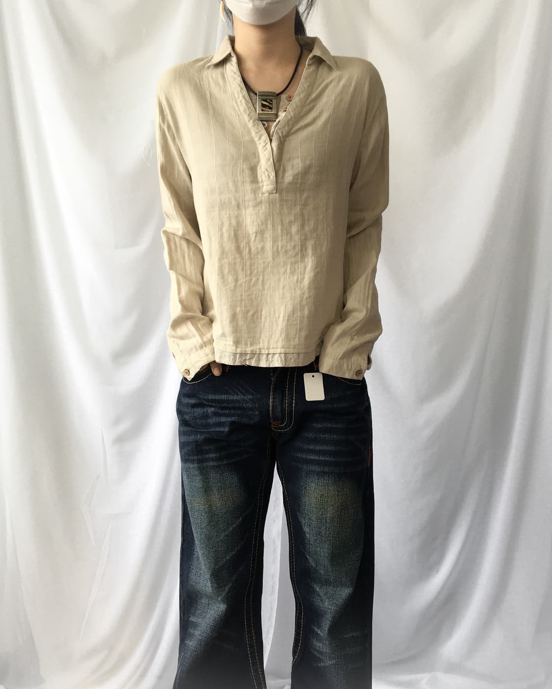 Henry neck pk sleeve 상품이미지6