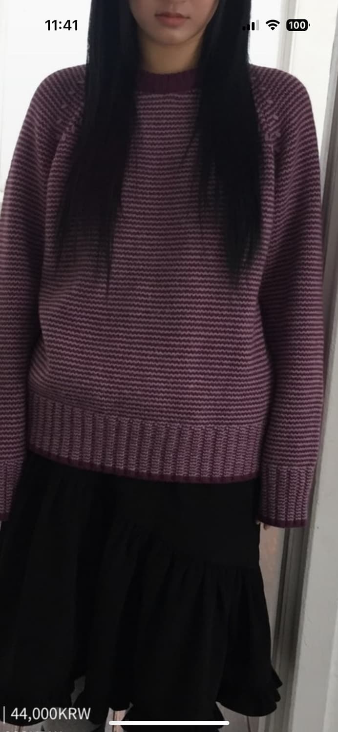 보라색 니트  상품이미지1