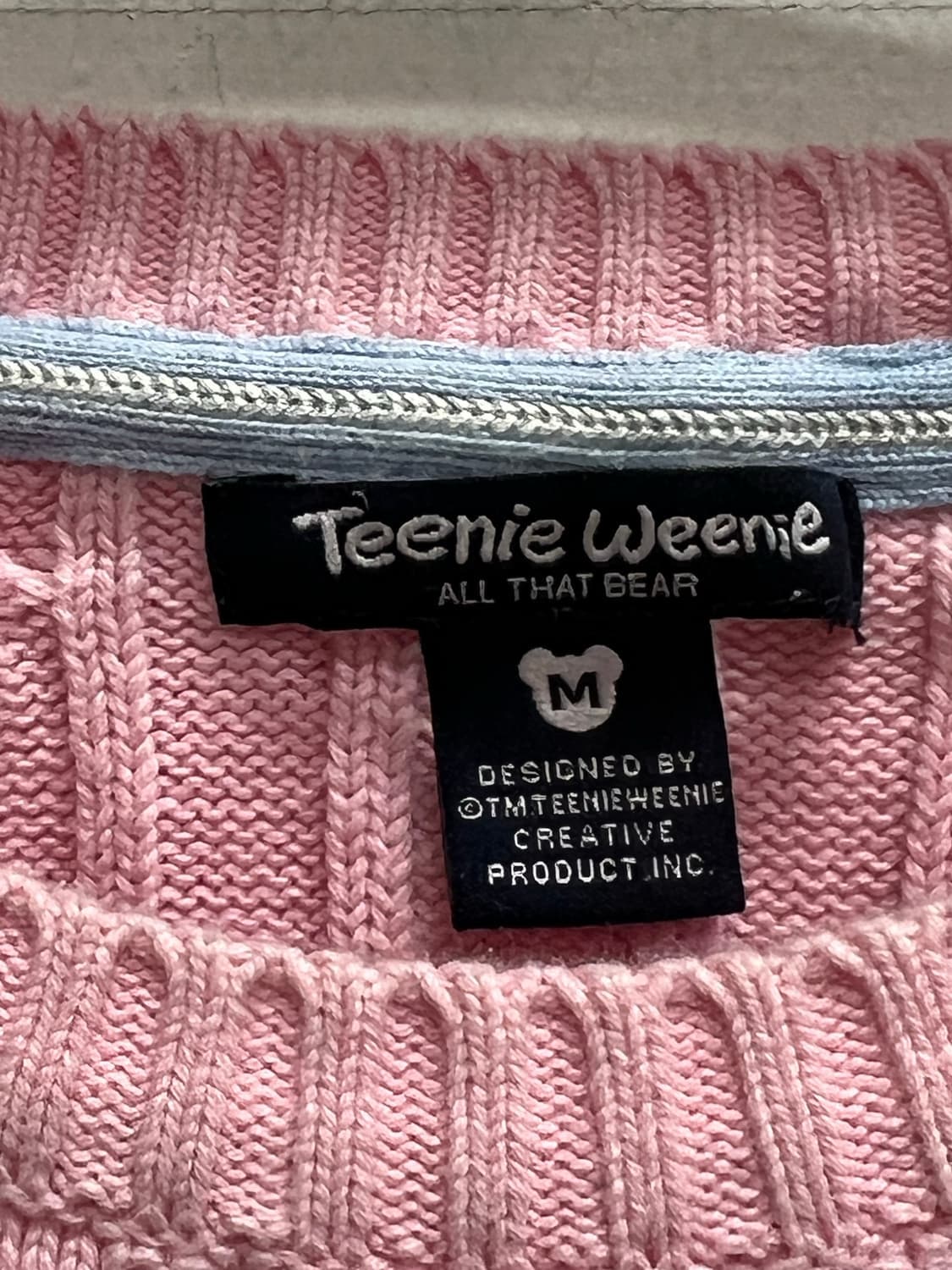 (M) 티니위니 케이블 꽈배기 니트 핑크 상품이미지5