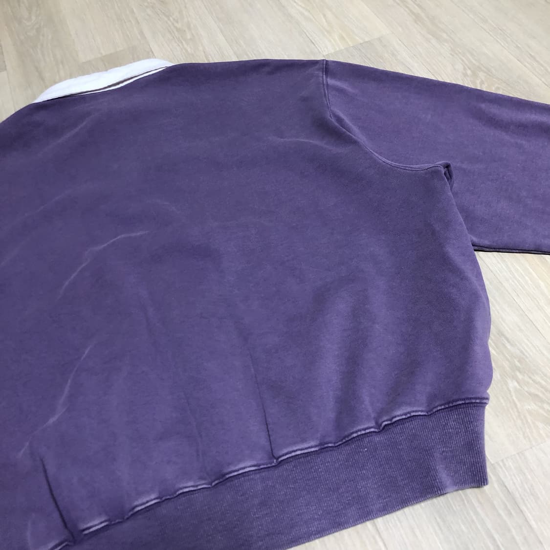 (L) 새상품 파르티멘토 2year 워시 럭비 스웨트 셔츠 퍼플 상품이미지9