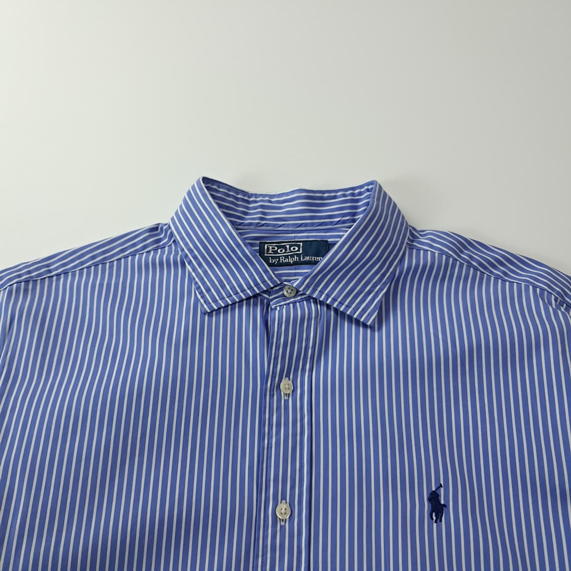 CK528 XL 폴로 90s 런던스트라이프 블루 셔츠 남방 상품이미지2