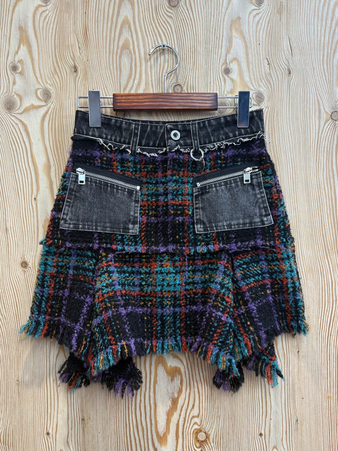 디젤 트위드 체크 미니스커트 상품이미지1