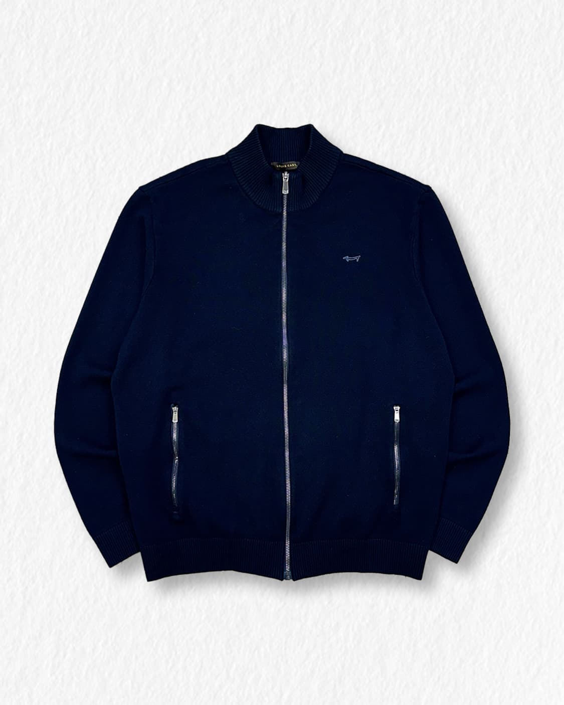 루이까스텔 니트 집업 네이비 상품이미지1