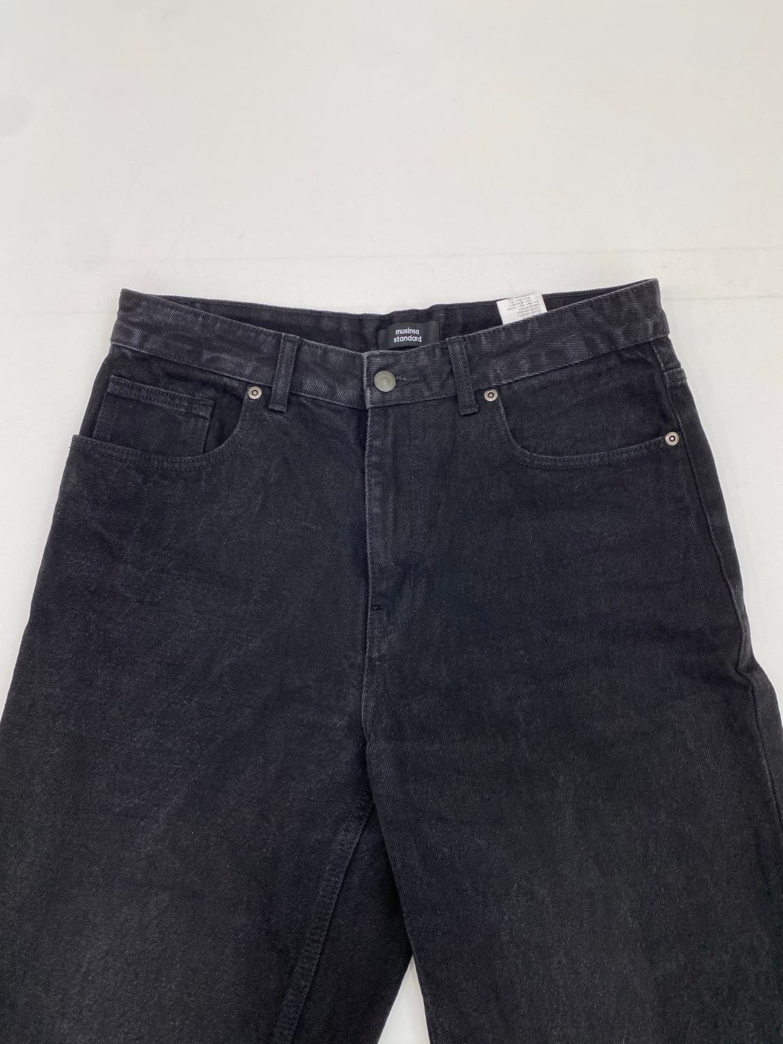 무신사 스탠다드 와이드 데님 블랙 (31) 상품이미지3