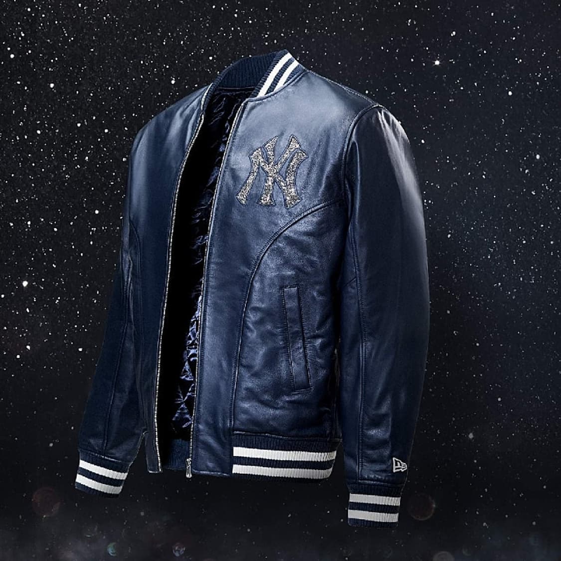 뉴에라X스와로브스키(2XL)천연소가죽(NAVY)색상 상품이미지1